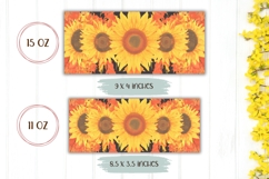 Sunflowers Mug Wrap Design, Vintage Mug Template Product Image 2