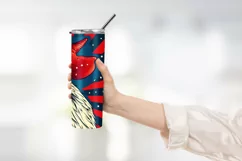4th Of July Rooster American Flag 20 oz Skinny Tumbler Product Image 2