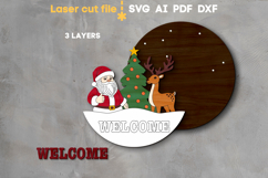 Santa Christmas Sign SVG laser cut files for Glowforge Product Image 2