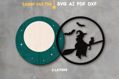Halloween Witch SVG laser cut file for Glowforge Product Image 2