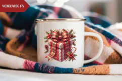 Christmas Present Illustration, Cartoon Christmas Bow PNG Product Image 2