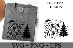 Silent Night Svg | Christmas svg | Shirt Svg Product Image 2