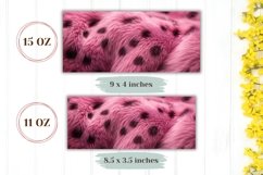 Pink Leopard Mug Template, Pink Fur Mug Design, Fur Texture Product Image 2