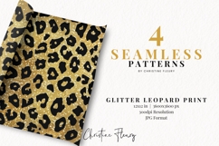 Seamless Glitter Leopard Print Digital Paper Product Image 2