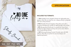 No one Likes a Shady Beach SVG - Sleeve T-Shirt Design Product Image 2