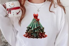 Festive Christmas Sewing Clipart , Christmas PNG Product Image 2