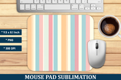 Pastel Stripes Mouse Pad | Mouse Pad Sublimation Product Image 1