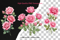 15 Bundle Watercolor Pink Rose Love Romantic Couple Feminine Product Image 2
