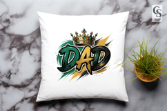 King Dad Crown Brush Stroke Typography Product Image 2
