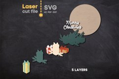 Merry Christmas SVG laser cut file for Glowforge Product Image 2