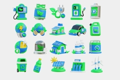 3D Green Energy Illustration Bundle Product Image 2