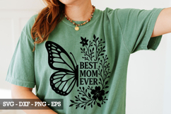 Best Mom Ever Butterfly SVG - Mother&#039;s Day Design Product Image 3