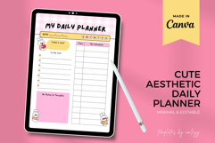 Cute Daily Planner Digital Template Pastel Aesthetic Planner Product Image 2