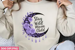 .Stay Wild moon Child PNG, Magical Sublimation PNG Product Image 1