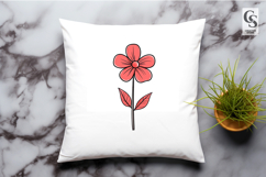 Simple Pink Floral Clipart Sublimation PNG Product Image 3