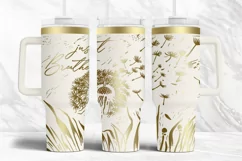 40oz Tumbler laser svg Dandelions wrap| Flowers Just Breathe Product Image 2
