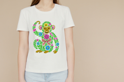 Floral Monkey Embroidery Designs Product Image 2