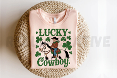 Lucky Cowboy, Howdy St Patrick’s Day Sublimation PNG Product Image 2