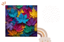 Fall Pillow Case Design, Fall Leaves Pillow Sublimation Product Image 2