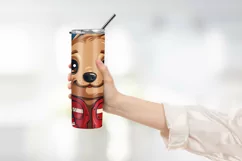 Patriotic dog 4th of July Tumbler Wrap Design Product Image 2