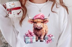 Cute Pink Christmas Animals Clipart Sublimation Product Image 2