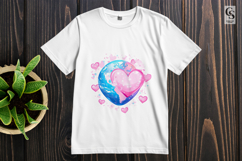 Heart Shaped Earth World Love Clipart Sublimation PNG Product Image 2