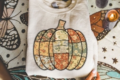 Preppy Floral Fall Pumpkin Png, Fall Pumpkin Png, Autumn Png Product Image 2