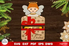 Christmas Angel Card Holder Laser Cut | Money Holder Product Image 1