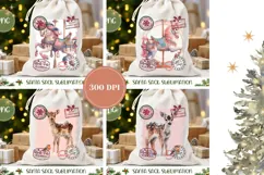 Christmas Horse Santa Sack, Winter Santa Sack Designs Product Image 2