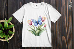 Blue Butterfly Tulip PNG Set Product Image 2