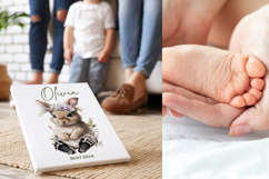 Newborn Nursery Print | PSD JPG Footprint Keepsake Template Product Image 3