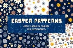 Spring Easter digital papers bundle |Easter patterns pack Product Image 4