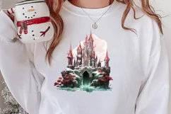 Christmas Castle Clipart Sublimation, Christmas PNG Product Image 2