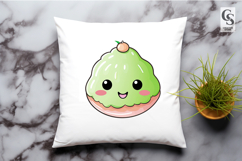 Cute Green Apple &amp; Dessert Characters Clipart PNG Product Image 2