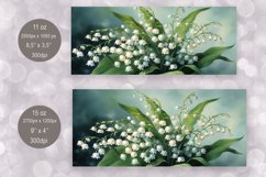 Lilies of the Valley Mug Sublimation | Watercolor Flowers Product Image 2
