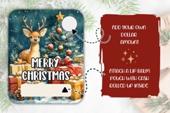 Watercolor Christmas Deer Money Card, Christmas Gift Card Product Image 2
