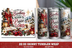 Praise the Lord 20oz Tumbler Wrap, Christian Christmas Nativ Product Image 1