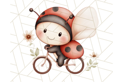 Cute Ladybug Clipart PNG, Pastel Whimsical Bug Illustrations Product Image 2