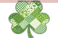 Patchwork Shamrock PNG | St Patrick’s Day Clover Quilted Product Image 2