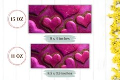 Pink Hearts Mug Wrap, Glitter Love Mug Template Product Image 2