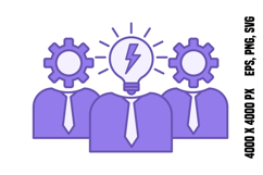 Purple Brainstorming Icon Product Image 1