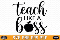Teach like a Boss SVG | Quotes | SVG Cut files Product Image 1