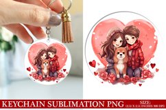 Dog Valentine&#039;s Day Keychain Sublimation Bundle Product Image 3