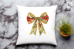 Watercolor Christmas Bow Clipart PNG Product Image 3