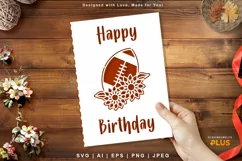 Happy Birthday, Ball and Flowers Papercut Card Cover Set Product Image 2