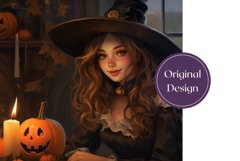 Halloween Witch Tumbler Wrap Design, Halloween Sublimation Product Image 2