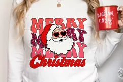Merry Christmas SVG, Santa SVG, Santa with sunglasses png Product Image 3