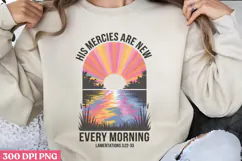 His mercies are new every PNG, Christian Bible Verses Sublim Product Image 3