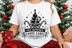 Old Fashioned Candy Canes Open Daily Svg, Candy Cane Svg. Product Image 3