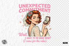Vintage Funny Bride Sublimation PNG Product Image 1